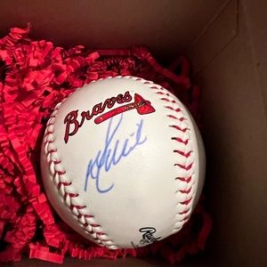 MLB Atlanta Braves signed baseball by AJ Minter